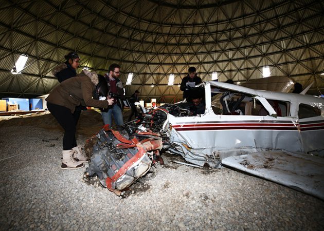 UTIAS graduate students get a rare opportunity to examine real-life plane wreckage for new graduate course on air accident investigation